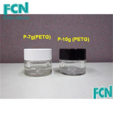 7g 10g negro o blanco cosmético cuidado de la piel crema botella jar recipiente de plástico